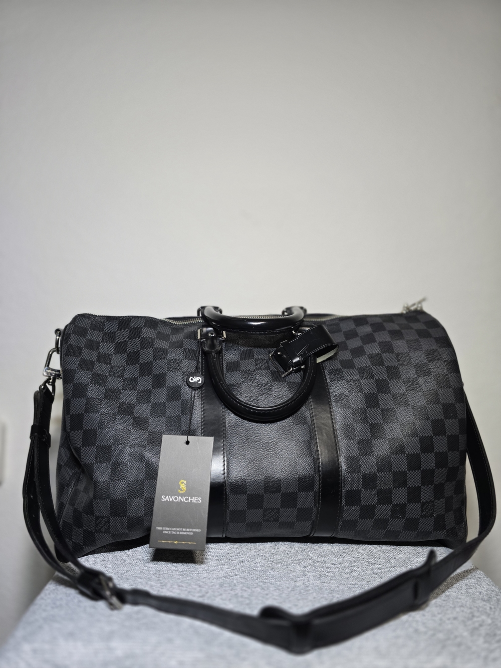 Louis Vuitton Black Damier Graphite Keepall 45
